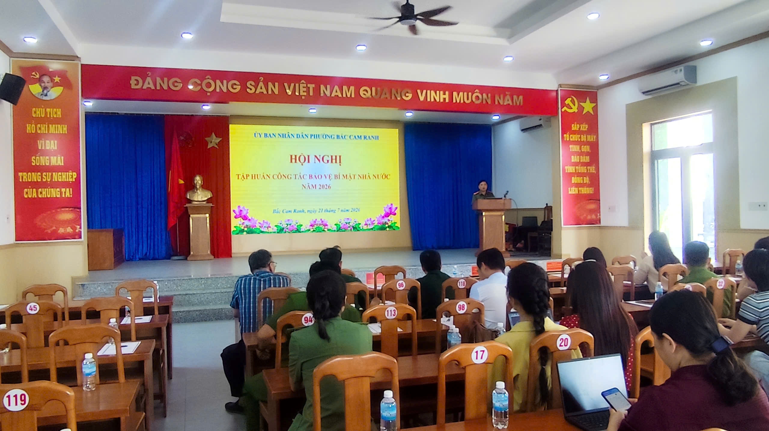 Công an phường Bắc Cam Ranh tổ chức Hội nghị tập huấn công tác bảo vệ bí mật nhà nước năm 2026