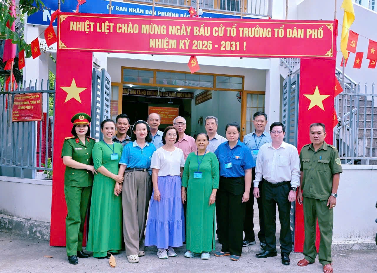 Công an phường Bắc Nha Trang đảm bảo an ninh, trật tự phục vụ bầu cử Tổ trưởng Tổ dân phố  nhiệm kỳ 2026 - 2031
