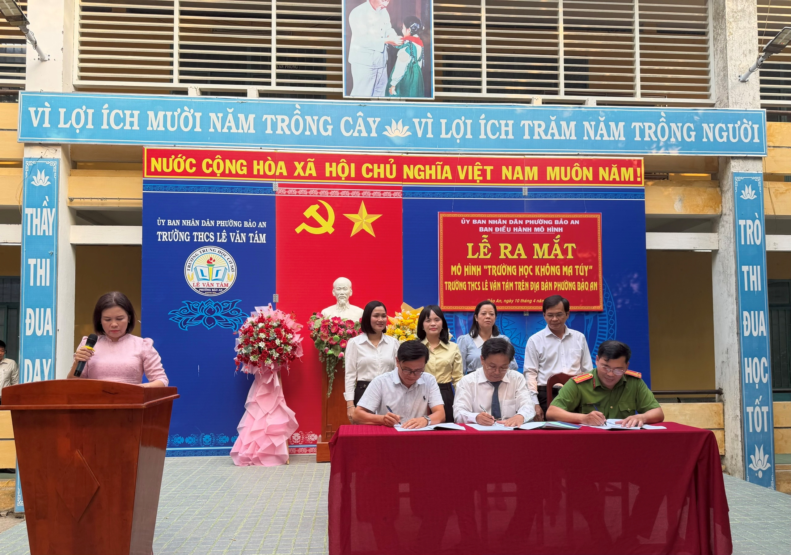 Ra mắt mô hình “Trường học không ma túy” tại Trường THCS Lê Văn Tám