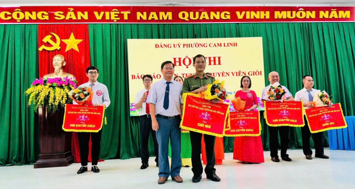 Công an phường Cam Linh tích cực tham gia Hội thi báo cáo viên, tuyên truyền viên giỏi năm 2026