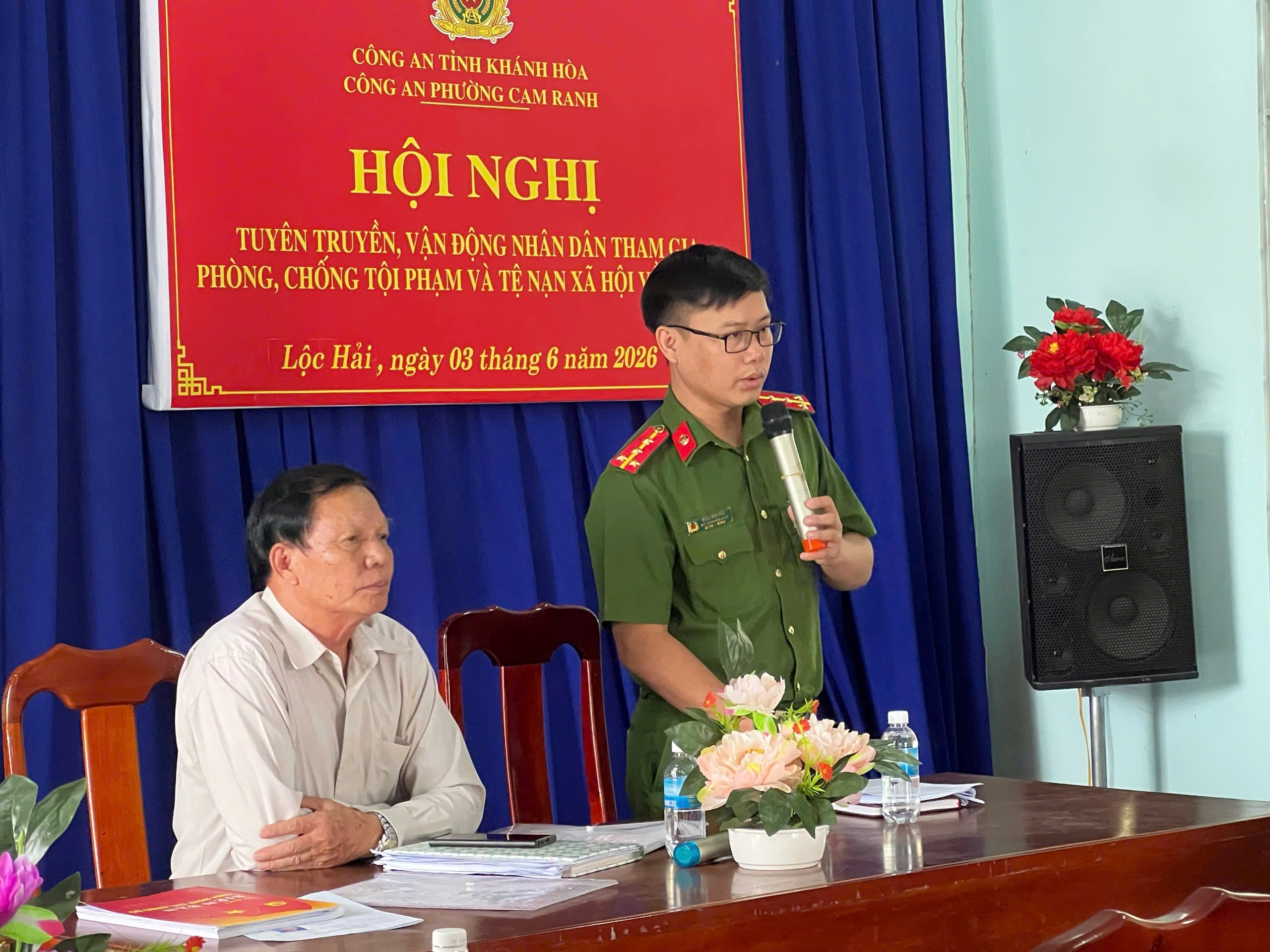 Công an phường Cam Ranh tổ chức Hội nghị tuyên truyền, vận động nhân dân tham gia phòng, chống tội phạm và tệ nạn xã hội về ma túy