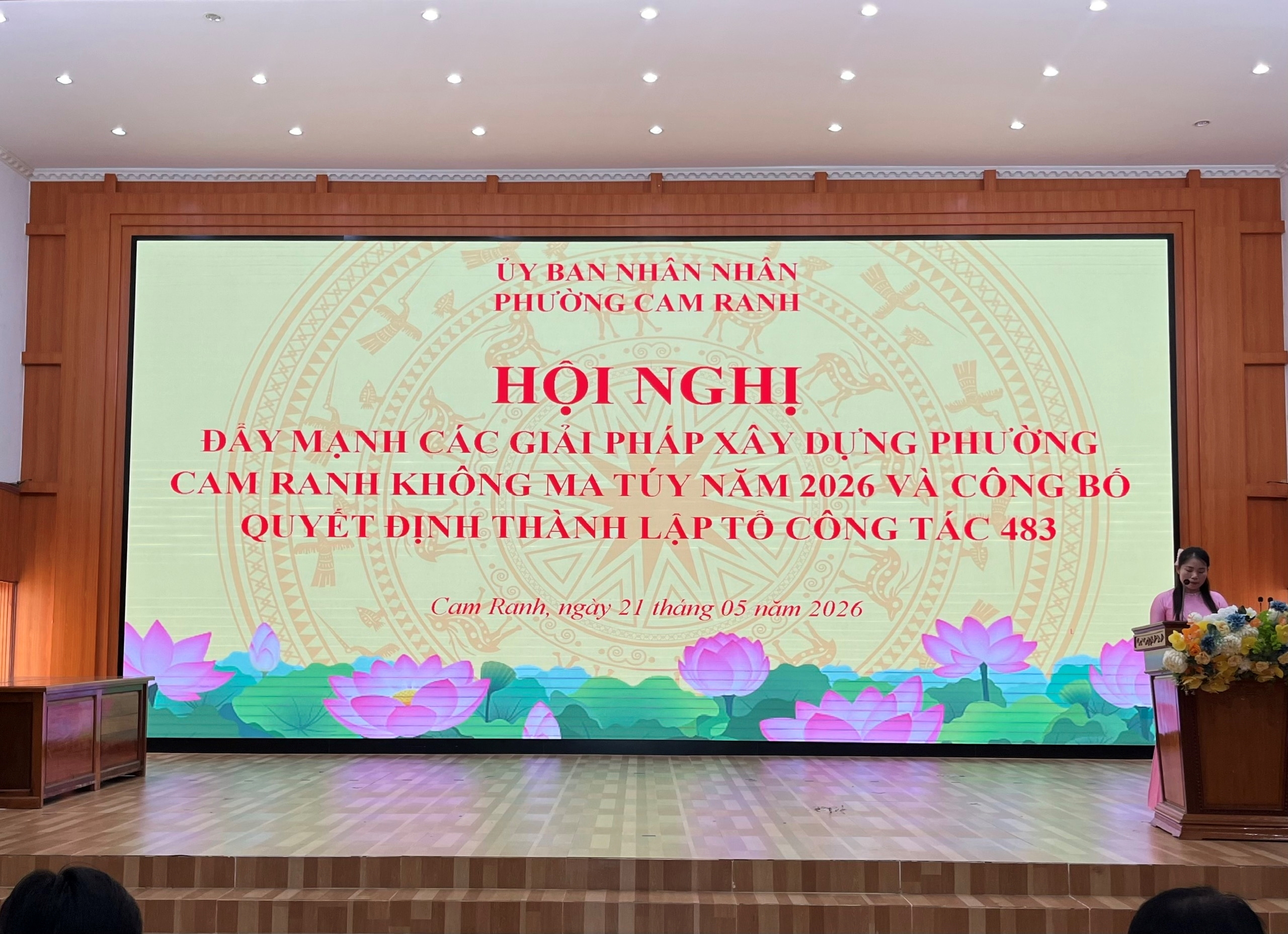 Phường Cam Ranh tổ chức Hội nghị đẩy mạnh các giải pháp xây dựng phường không ma túy năm 2026 và công bố Quyết định thành lập Tổ công tác 483