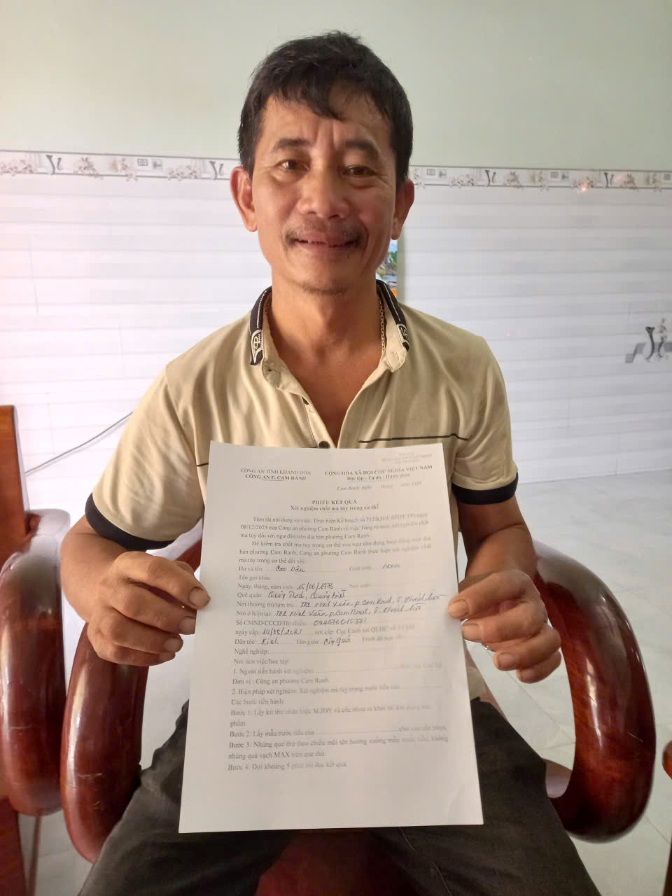 Tổ chức xét nghiệm chất ma túy đối với các thuyền viên các tàu cá trên địa bàn phường Cam Ranh