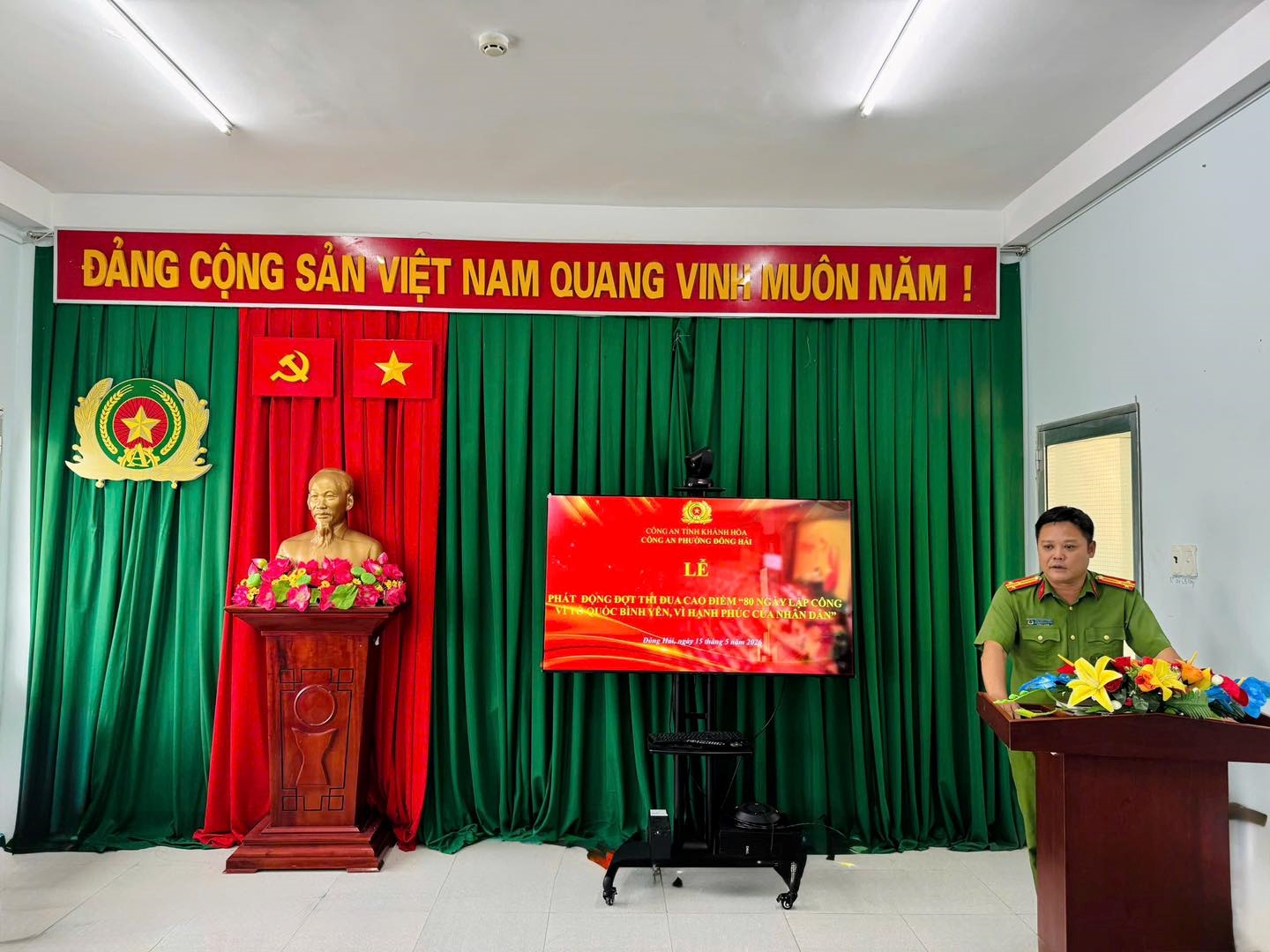 Công an phường Đông Hải phát động đợt thi đua cao điểm 