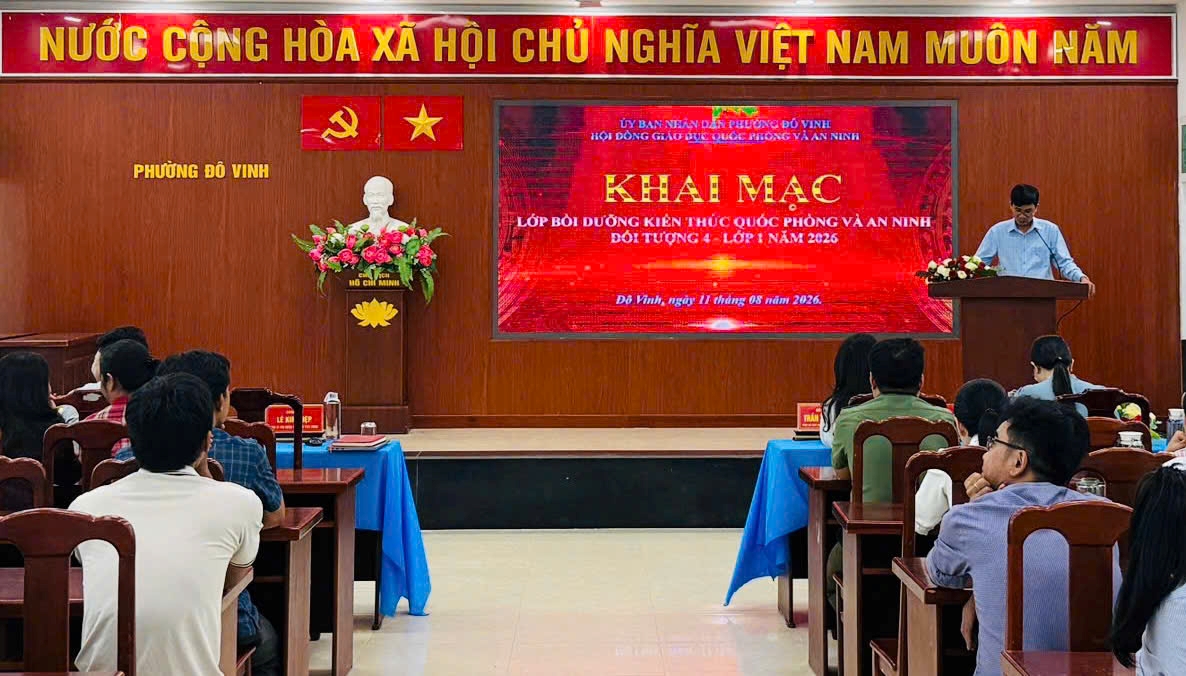 Phường Đô Vinh: Nâng cao hiệu quả bồi dưỡng kiến thức quốc phòng và an ninh cho cán bộ, đảng viên