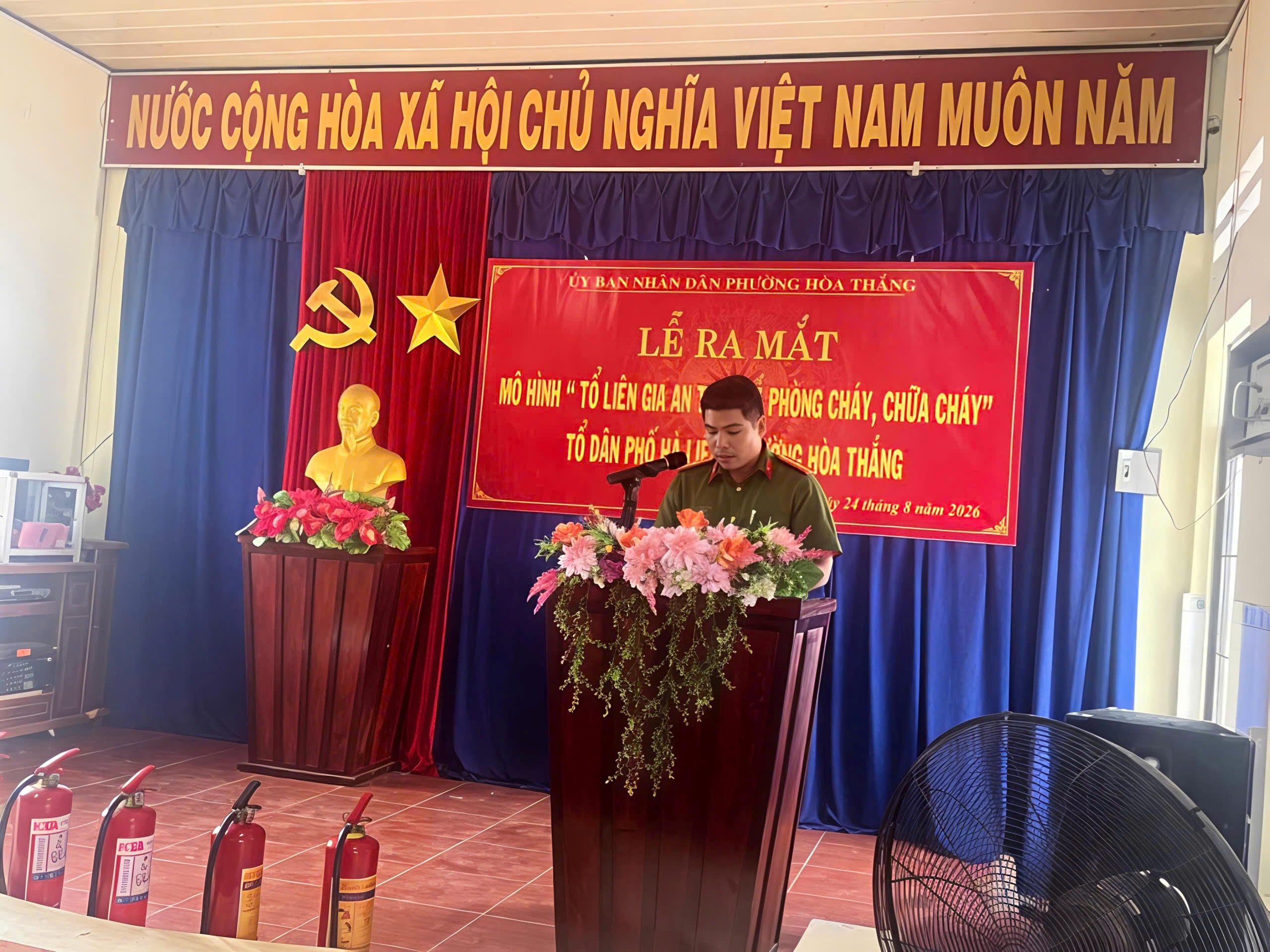 Công an phường Hòa Thắng ra mắt mô hình “Tổ liên gia an toàn phòng cháy, chữa cháy”