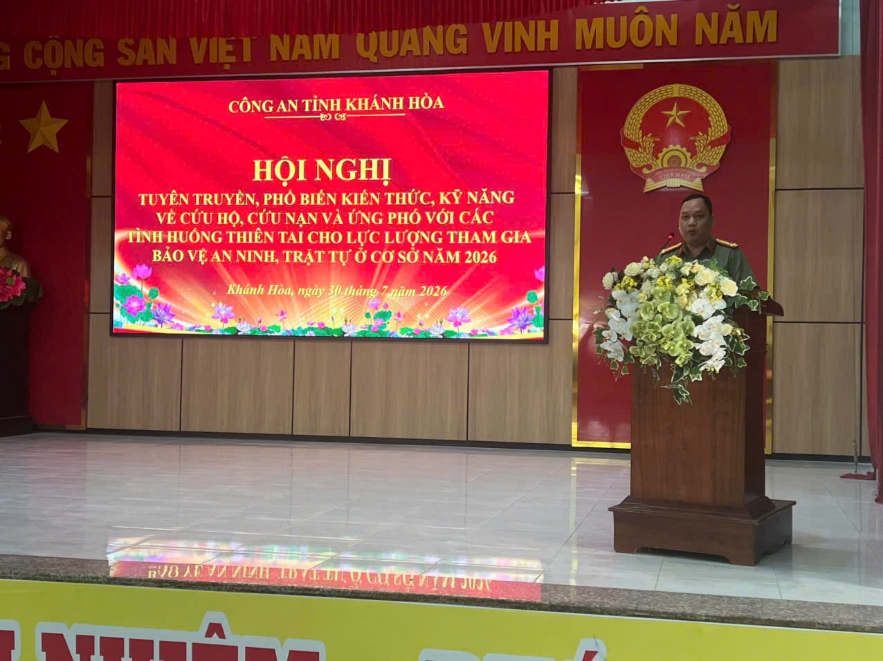 Tổ chức tuyên truyền, phổ biến kỹ năng cứu hộ, cứu nạn và ứng phó thiên tai cho lực lượng tham gia bảo vệ An ninh trật tự ở cơ sở