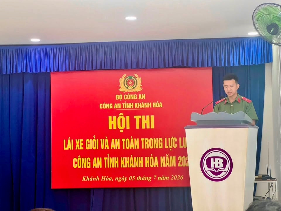 Công an phường Hòa Thắng hưởng ứng hội thi lái xe giỏi và an toàn năm 2026