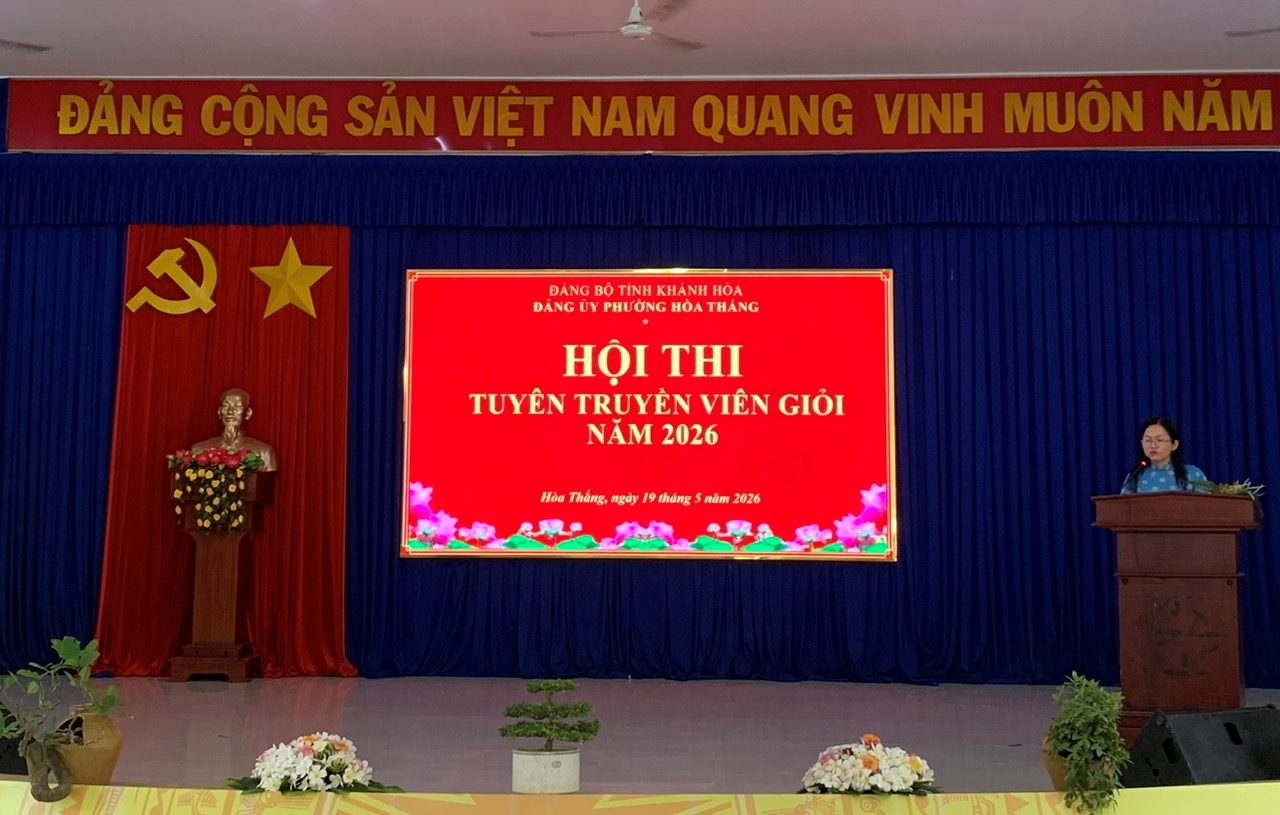 Công an phường Hòa Thắng đạt giải nhất Hội thi Báo cáo viên, Tuyên truyền viên giỏi năm 2026