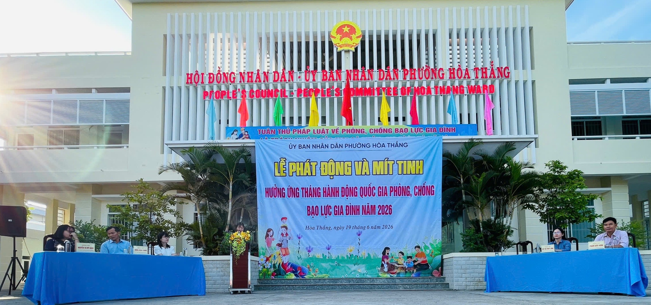Phường Hoà Thắng tổ chức lễ phát động và mít tinh hưởng ứng tháng hành động quốc gia phòng, chống bạo lực gia đình năm 2026