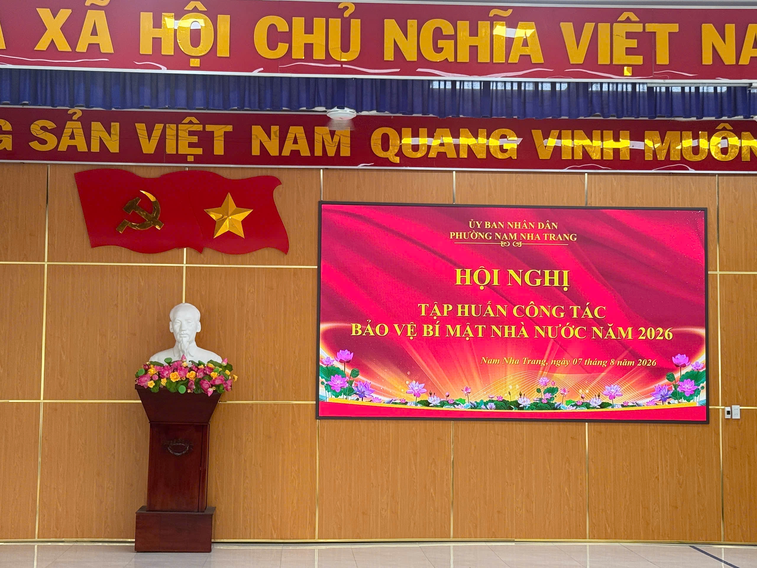 Phường Nam Nha Trang tổ chức Hội nghị Tập huấn công tác bảo vệ Bí mật nhà nước năm 2026