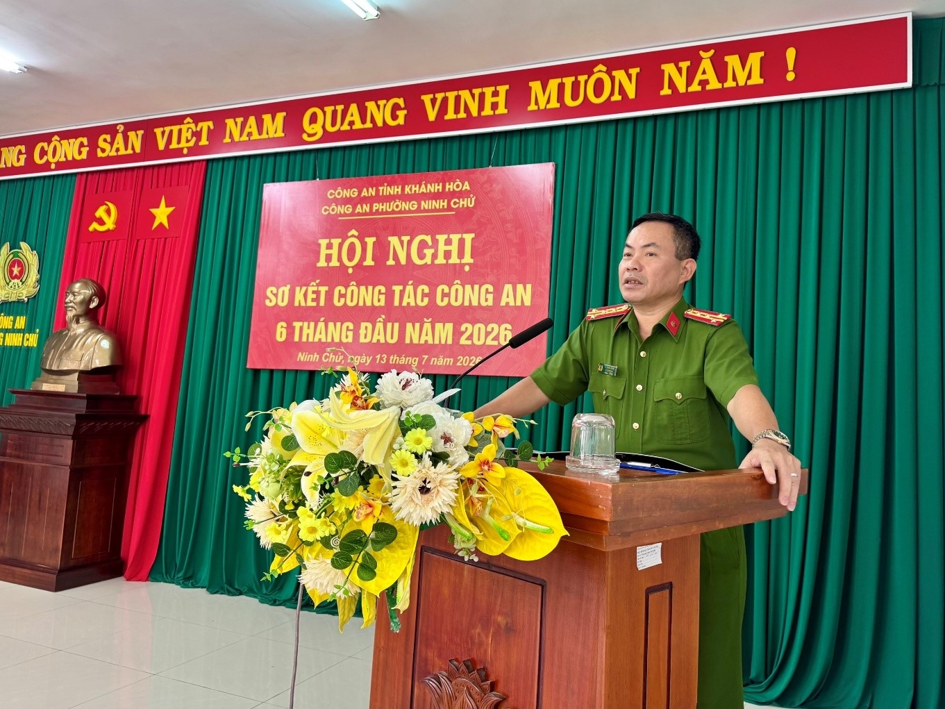 Công an phường Ninh Chử tổ chức Hội nghị sơ kết công tác Công an 06 tháng đầu năm 2026
