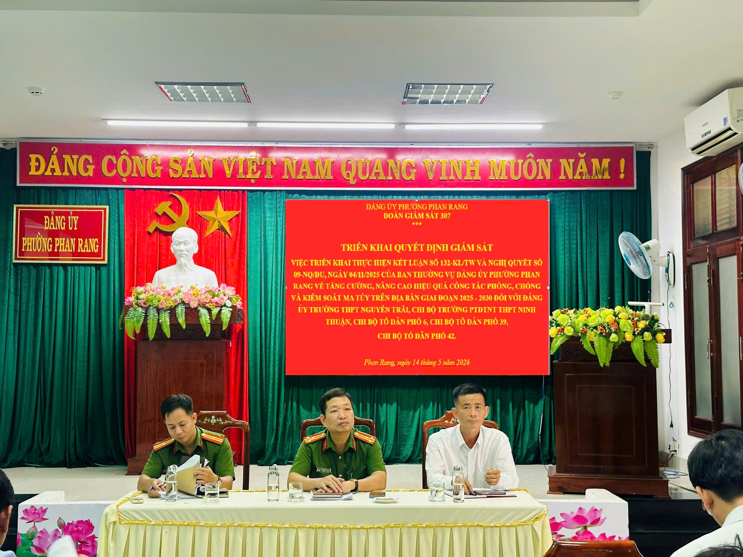 Đảng ủy phường Phan Rang tổ chức giám sát công tác phòng, chống ma túy