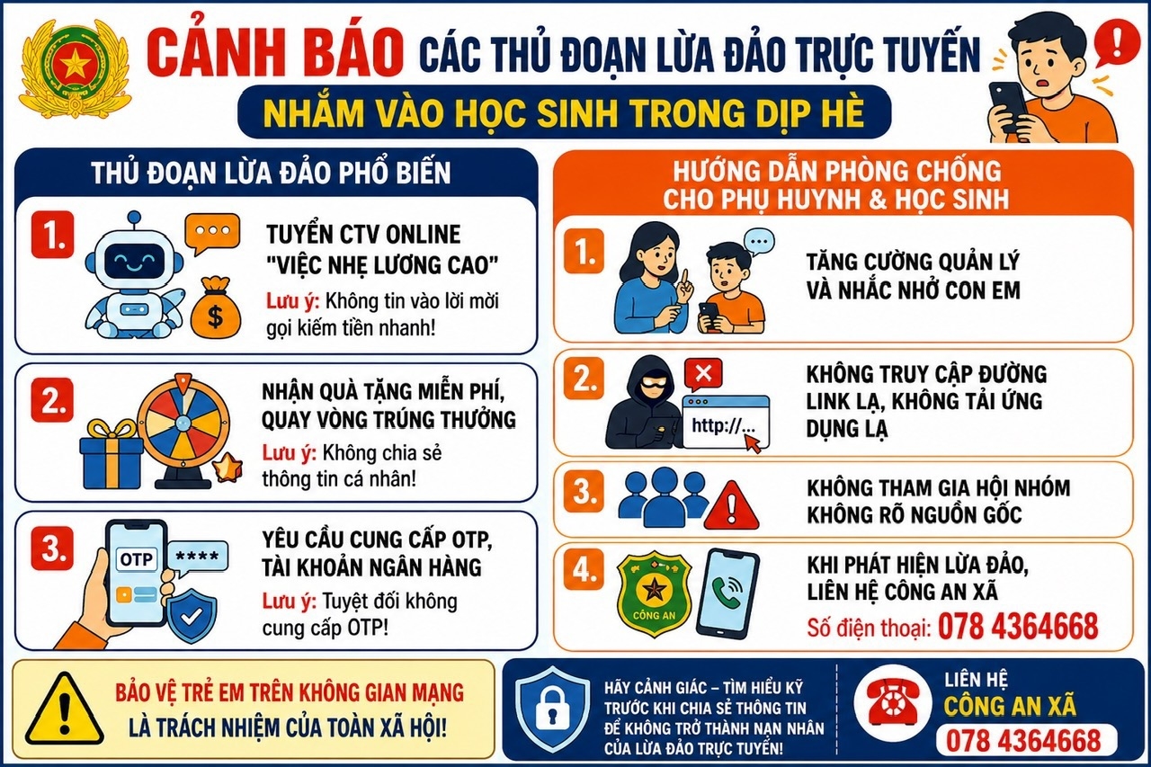 Nghỉ hè an toàn - Nói không với lừa đảo trực tuyến