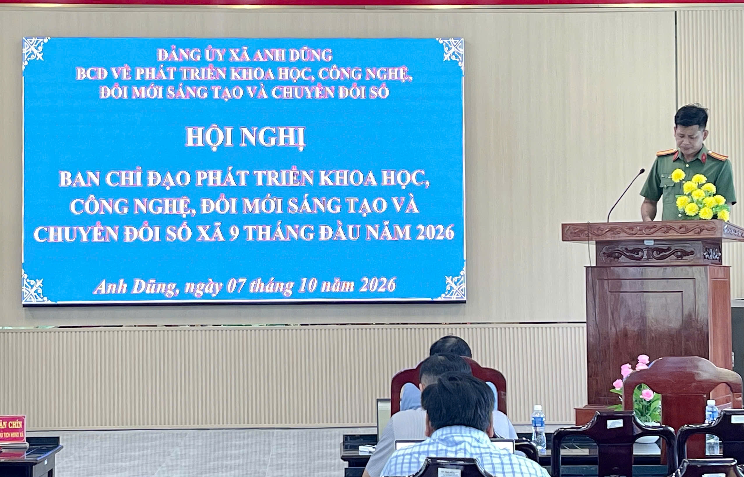 Công an xã Anh Dũng phát huy vai trò tham mưu trong công tác chuyển đổi số tại địa phương