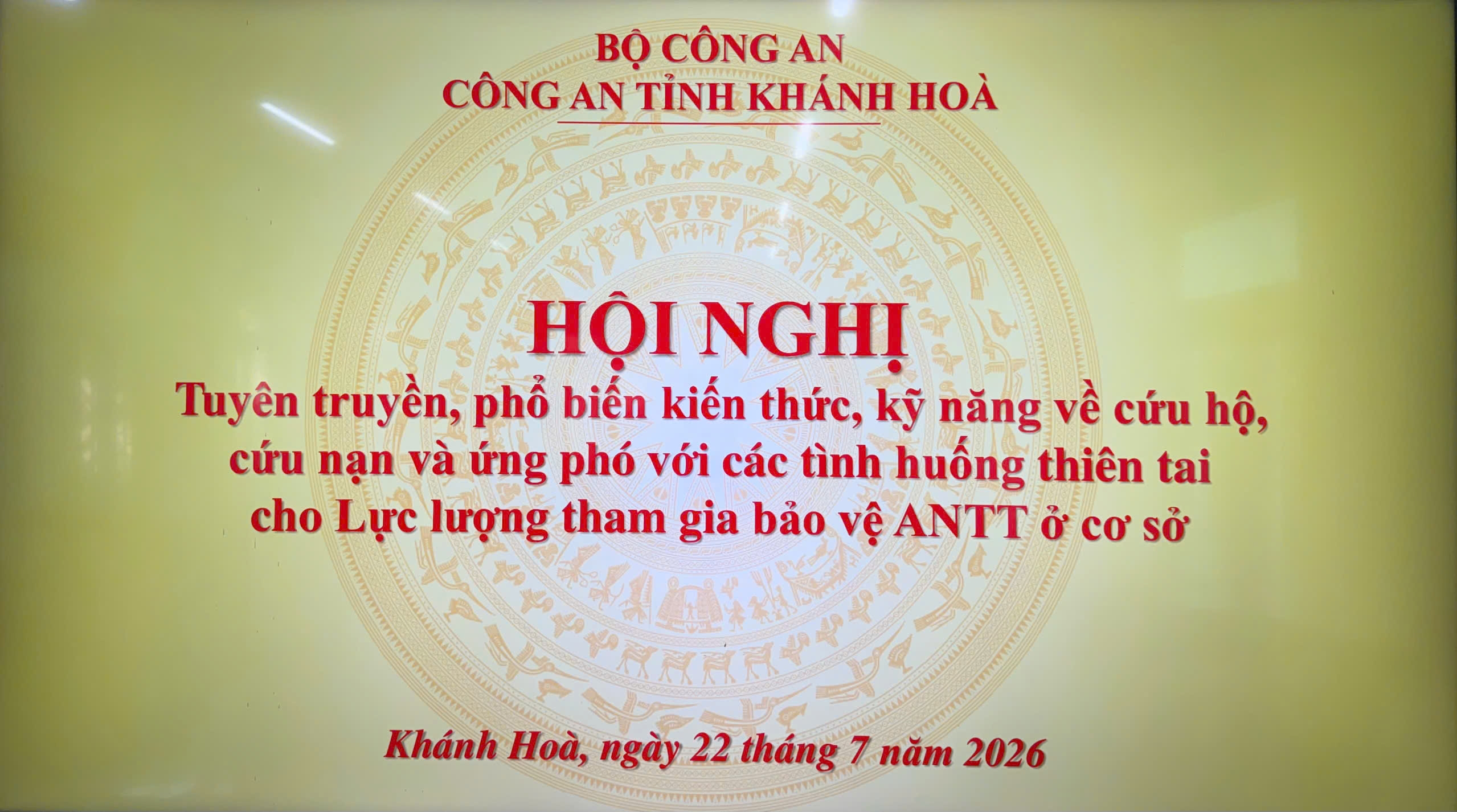 Công an xã Bác Ái Đông tổ chức Hội nghị tuyên truyền, phổ biến kiến thức, kỹ năng về cứu hộ, cứu nạn và ứng phó với các tình huống thiên tai cho lực lượng ANTT tại cơ sở