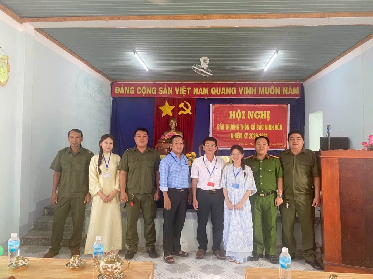 Công an xã Bắc Ninh Hòa chủ động bảo đảm an ninh, trật tự cho ngày bầu cử trưởng thôn