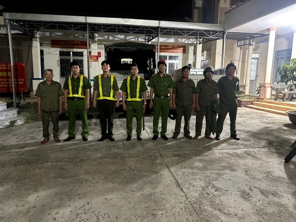 Công an xã Cam An bảo đảm an ninh, trật tự, trật tự an toàn giao thông sau trận Chung kết lượt về Asean cup 2026
