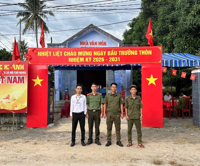 Công an xã Cam Hiệp bảo đảm an toàn tuyệt đối Cuộc bầu cử Trưởng thôn nhiệm kỳ 2026 - 2031