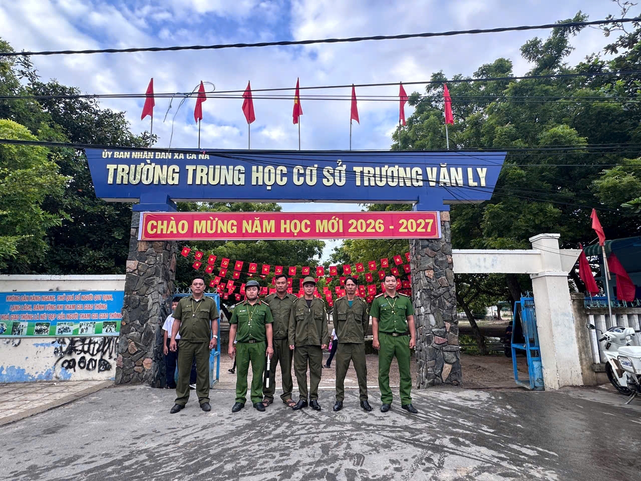 Công an xã Cà Ná tăng cường đảm bảo an ninh trật tự ngày khai giảng