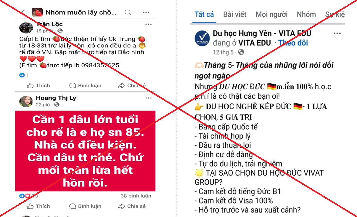 Cảnh giác với hoạt động móc nối, lôi kéo phụ nữ việt nam lấy chồng nước ngoài và tổ chức xuất, nhập cảnh trái phép