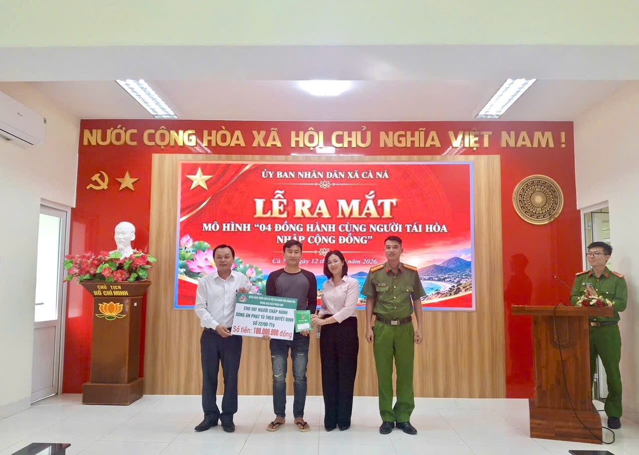 Xã Cà Ná chung tay hỗ trợ người tái hoà nhập cộng động
