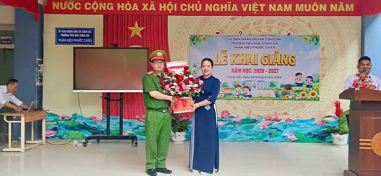 Công an xã Công Hải triển khai đồng bộ phương án bảo đảm ANTT trong ngày khai giảng năm học mới