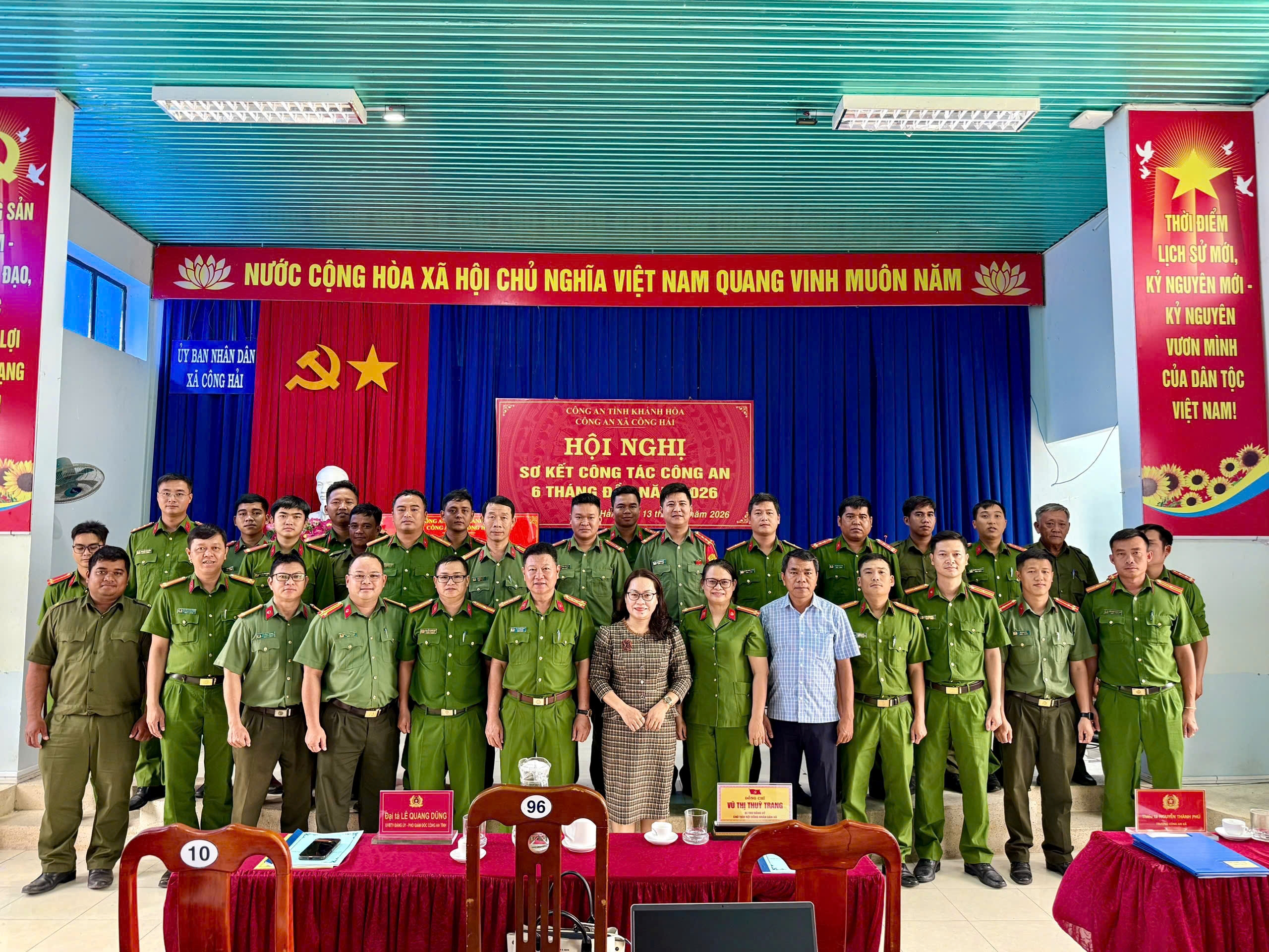 Công an xã Công Hải tổ chức Hội nghị sơ kết công tác Công an 6 tháng đầu năm 2026, đề ra phương hướng, nhiệm vụ trọng tâm 6 tháng cuối năm