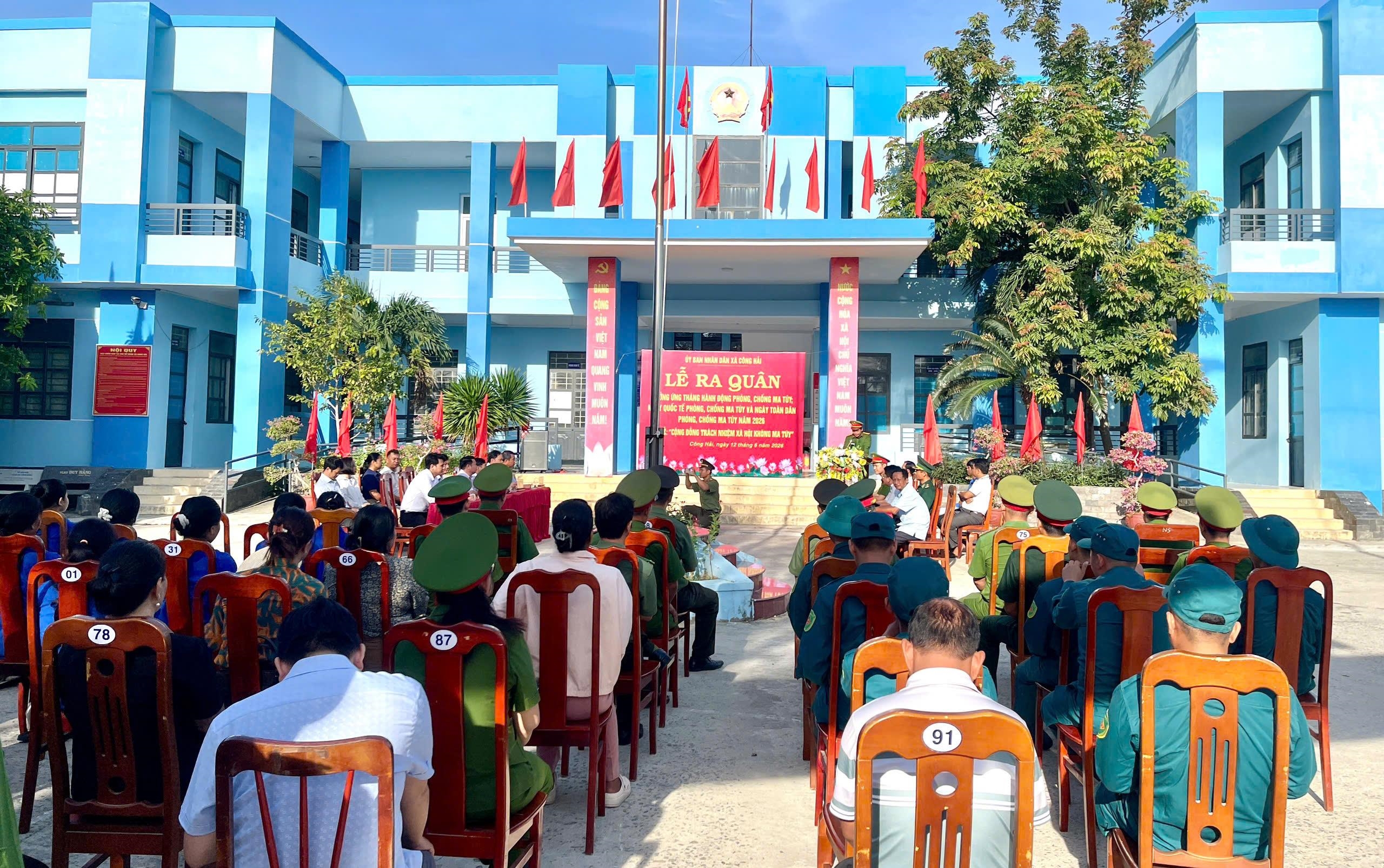 Công an xã Công Hải ra quân hưởng ứng Tháng hành động phòng, chống ma túy năm 2026