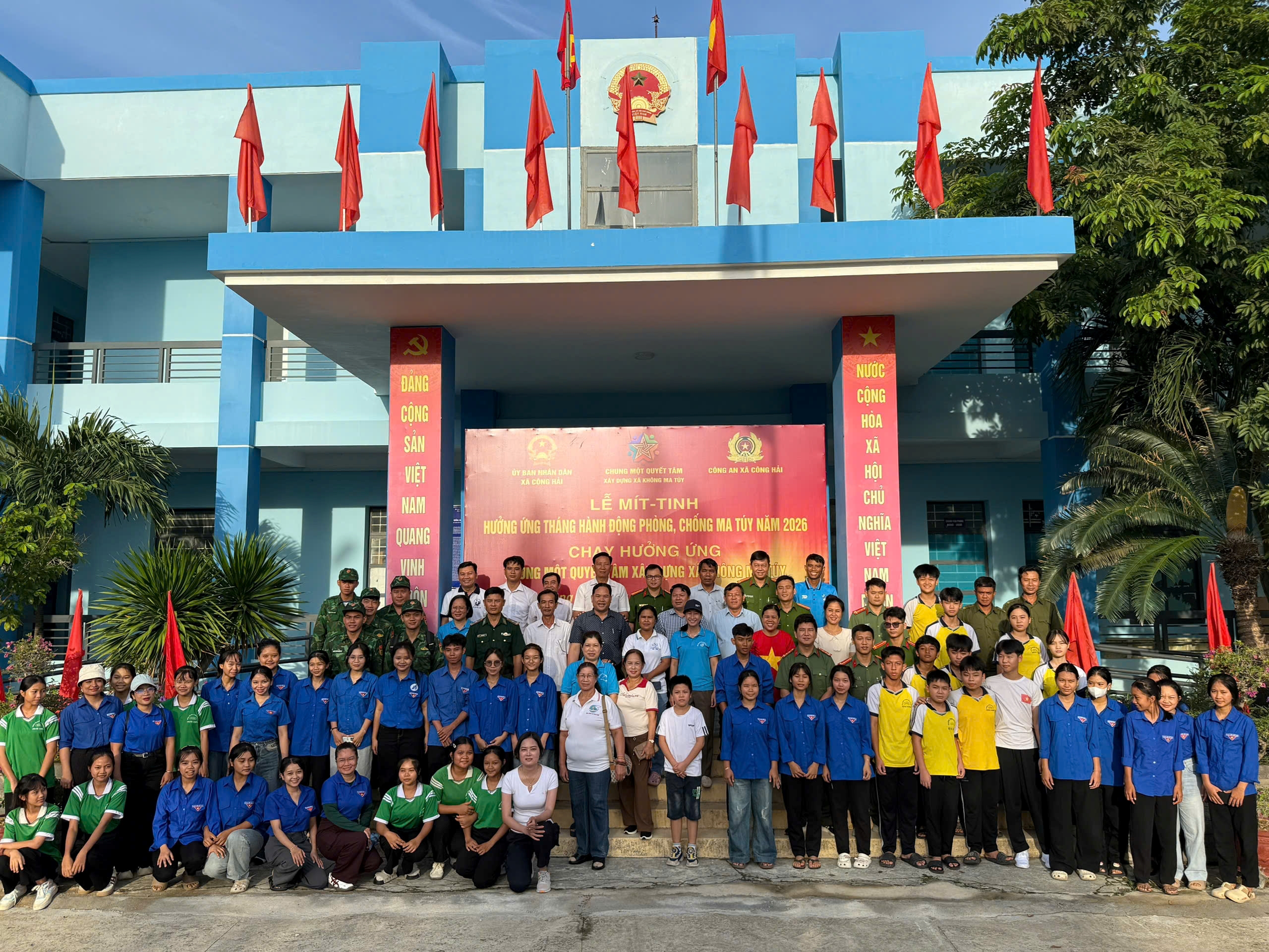 Xã Công Hải tổ chức Lễ Mít tinh hướng ứng Tháng hành động phòng, chống ma túy năm 2026