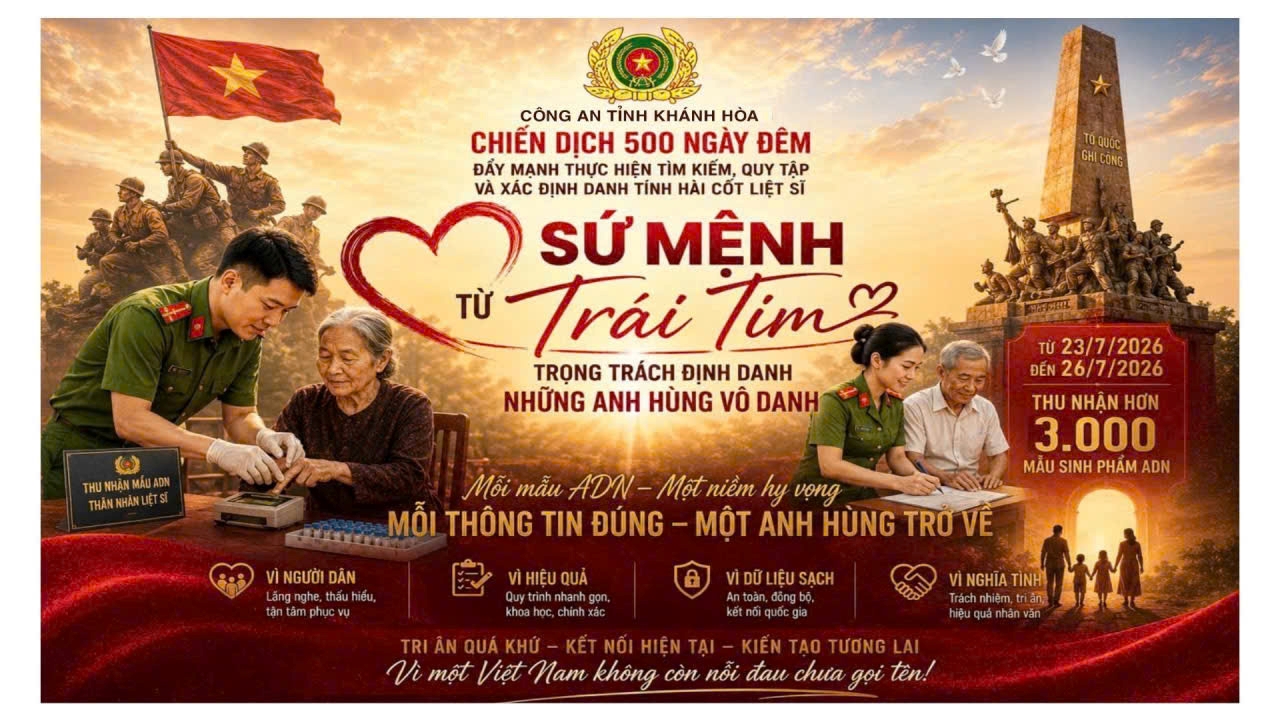Công an xã Đại Lãnh phối hợp thu nhận mẫu ADN thân nhân liệt sĩ, góp phần thực hiện hành trình tri ân các anh hùng liệt sĩ