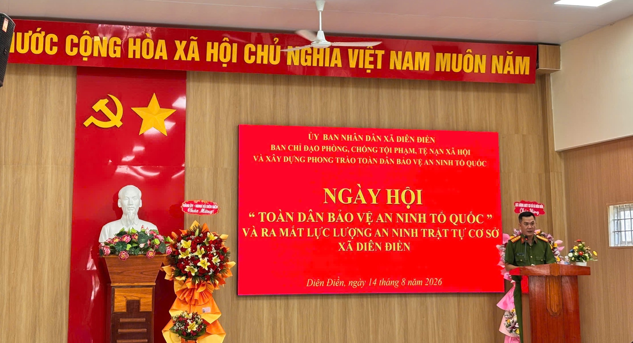 Xã Diên Điền tổ chức “Ngày hội Toàn dân Bảo vệ An ninh tổ quốc” năm 2026