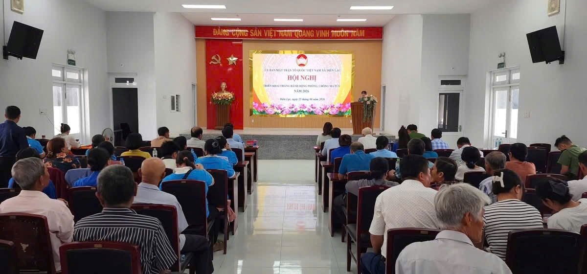 Xã Diên Lạc triển khai Tháng hành động phòng, chống ma túy