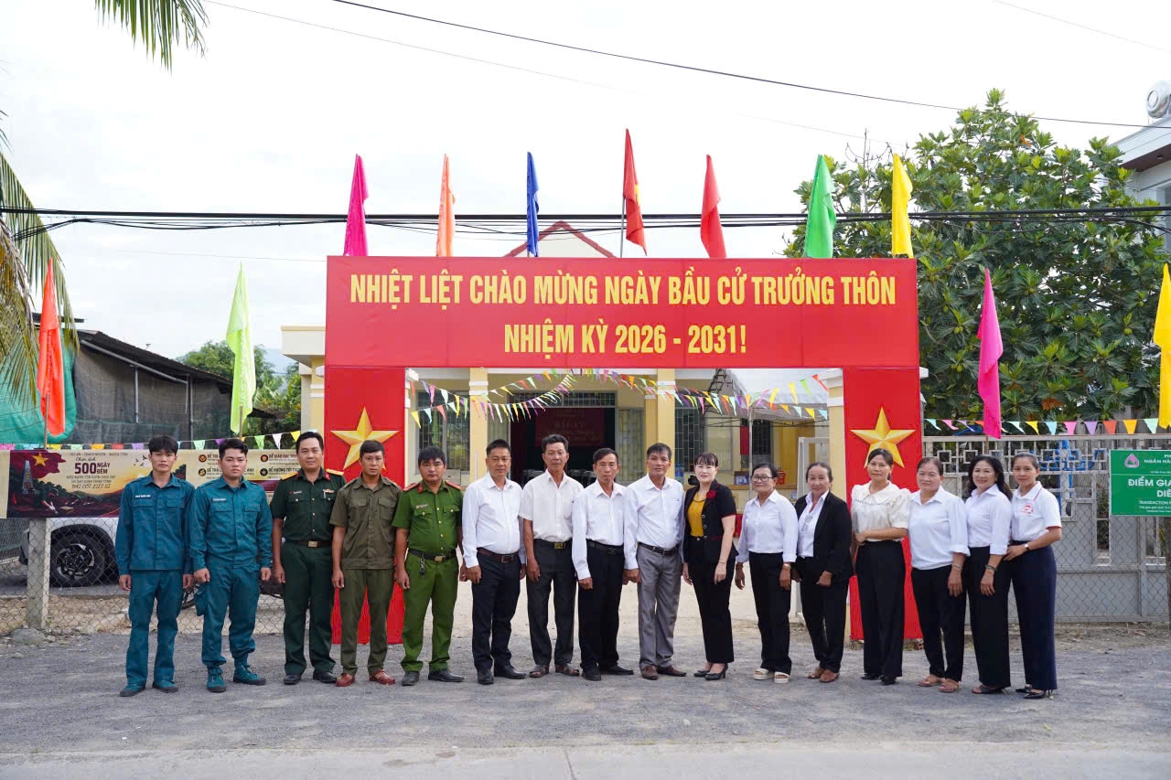 Công an xã Diên Lâm đảm bảo an toàn tuyệt đối Cuộc bầu cử Trưởng thôn nhiệm kỳ 2026 - 2031