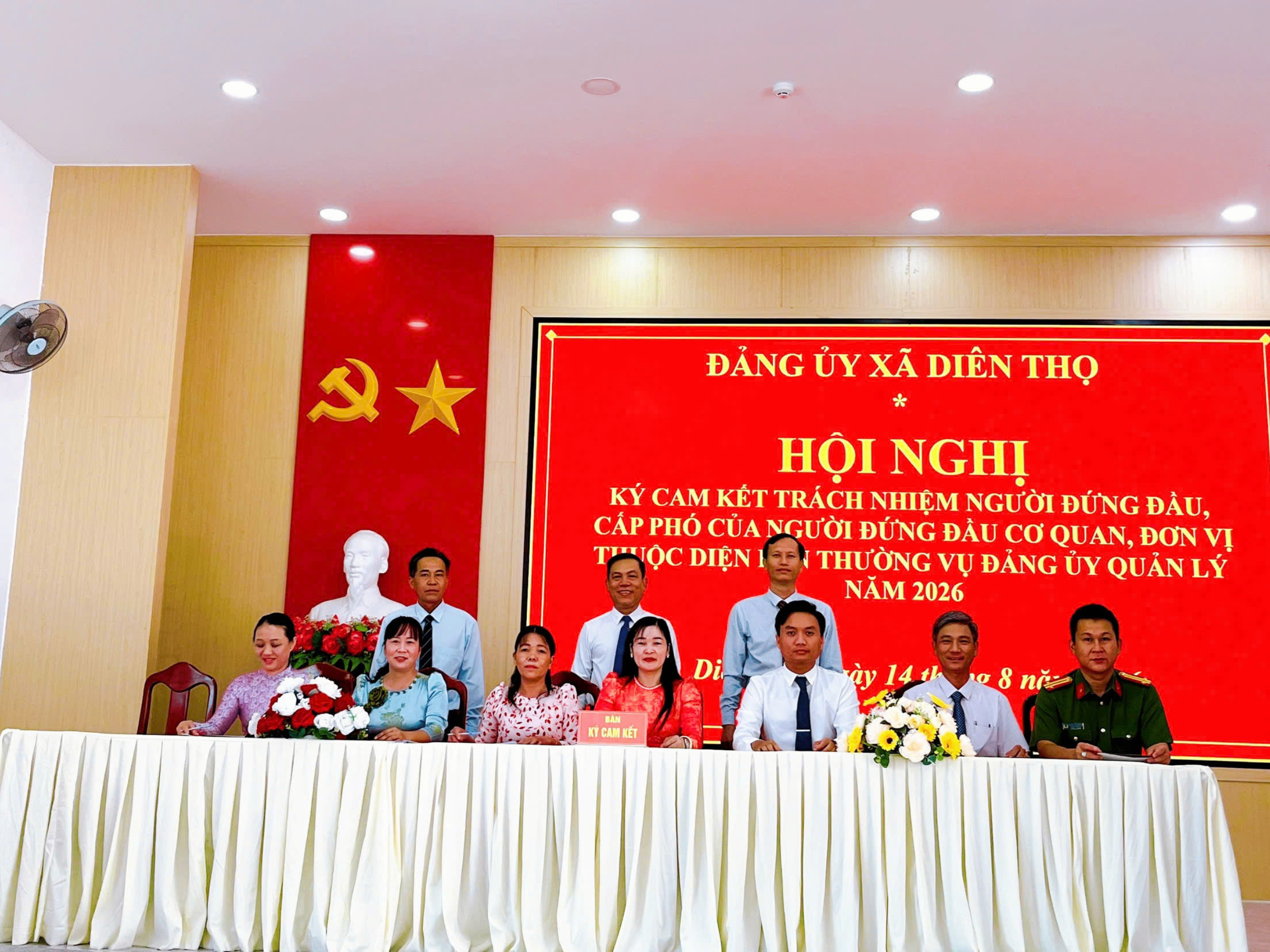 Công an xã Diên Thọ ký cam kết trách nhiệm: Lấy kết quả công việc làm thước đo đánh giá cán bộ