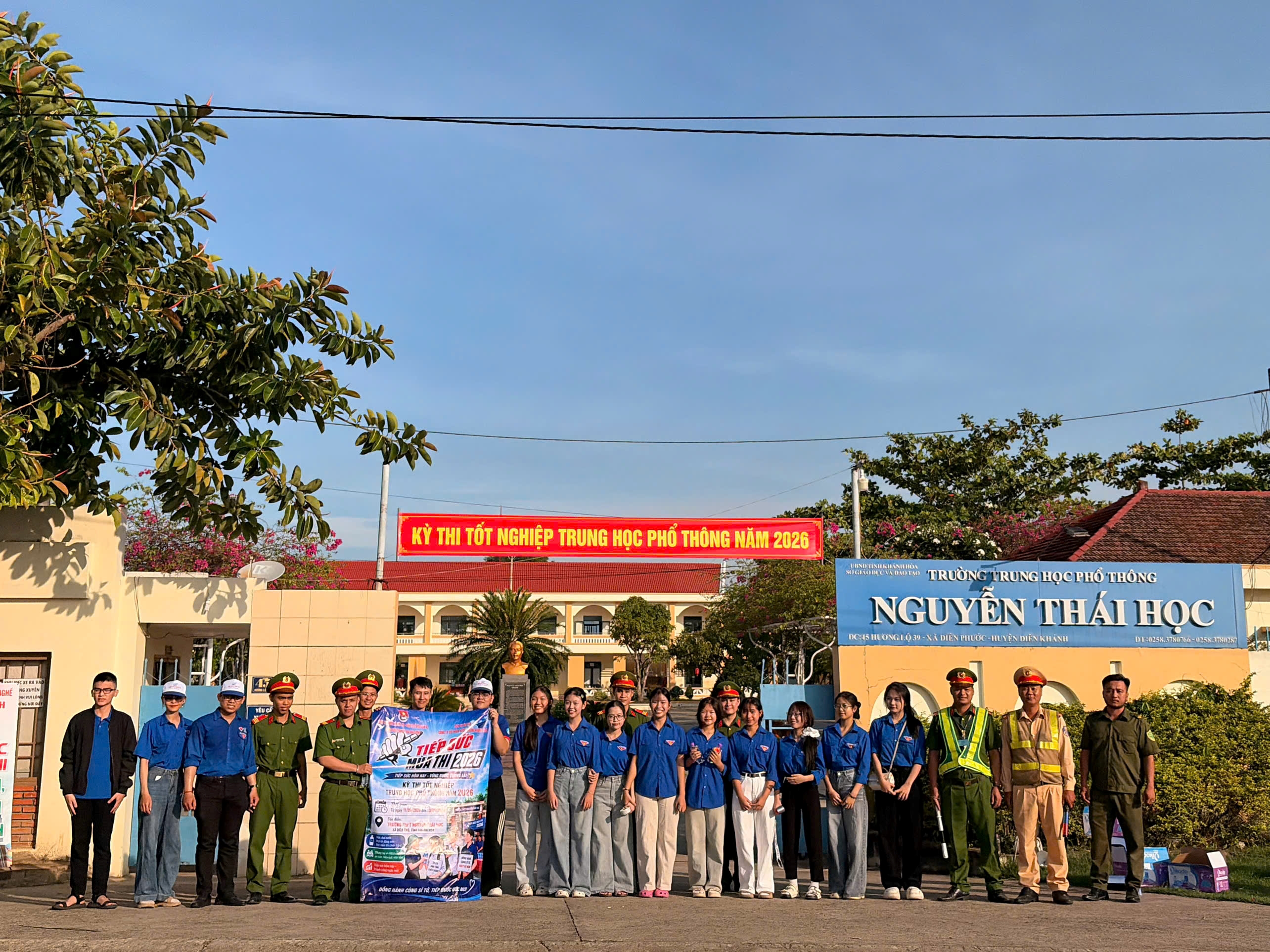 Công an xã Diên Thọ chủ động bảo đảm an ninh, trật tự Kỳ thi tốt nghiệp THPT năm 2026