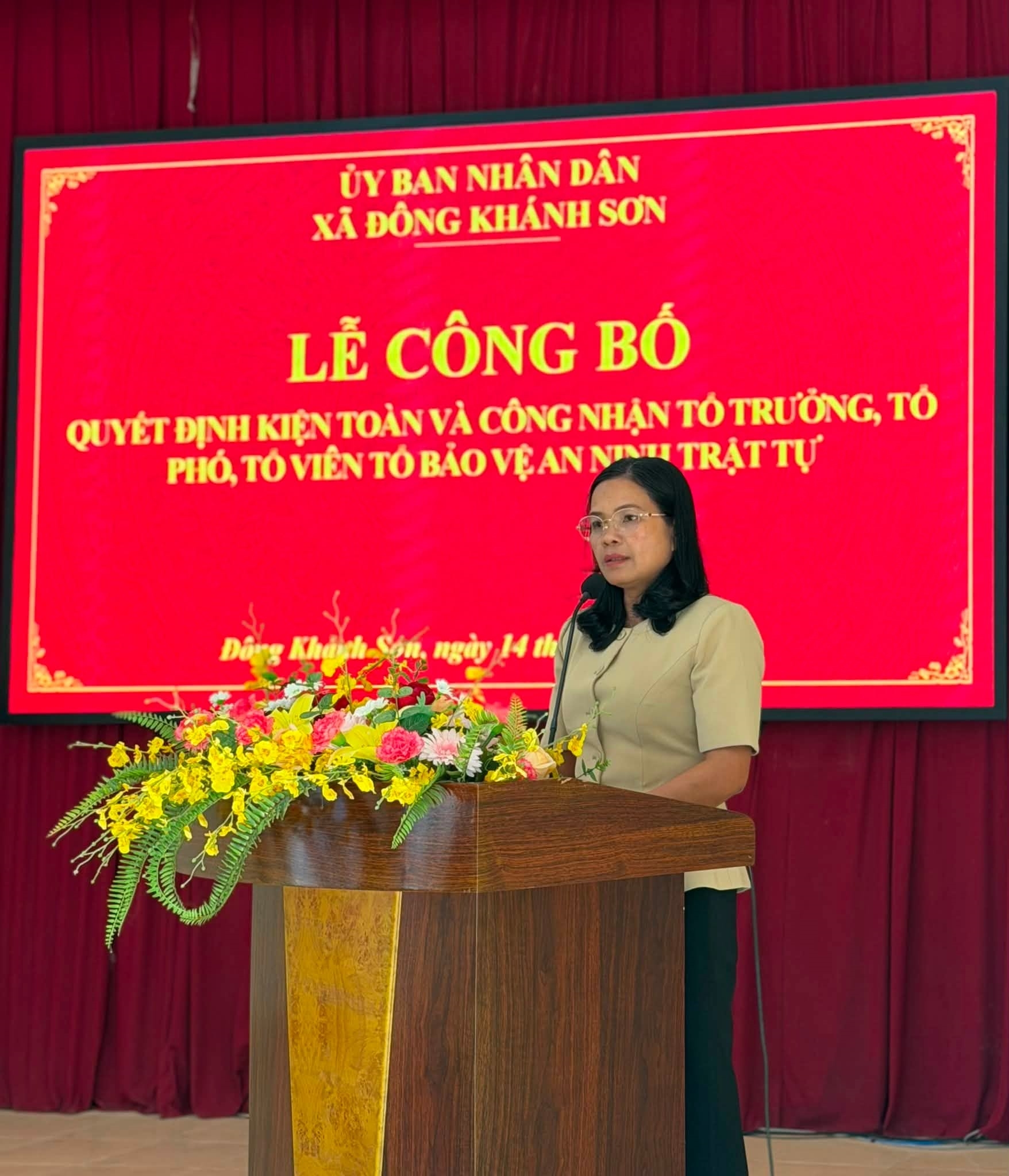 Xã Đông Khánh Sơn kiện toàn lực lượng tham gia bảo vệ an ninh, trật tự ở cơ sở