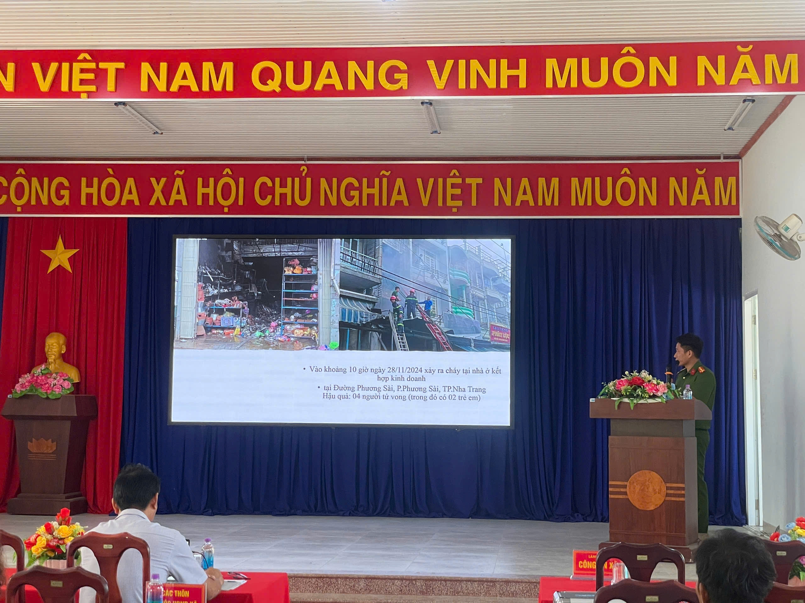 UBND Xã Đông Khánh Sơn tổ chức hội nghị tuyên truyền, phổ biến kiến thức phòng cháy, chữa cháy và cứu nạn, cứu hộ