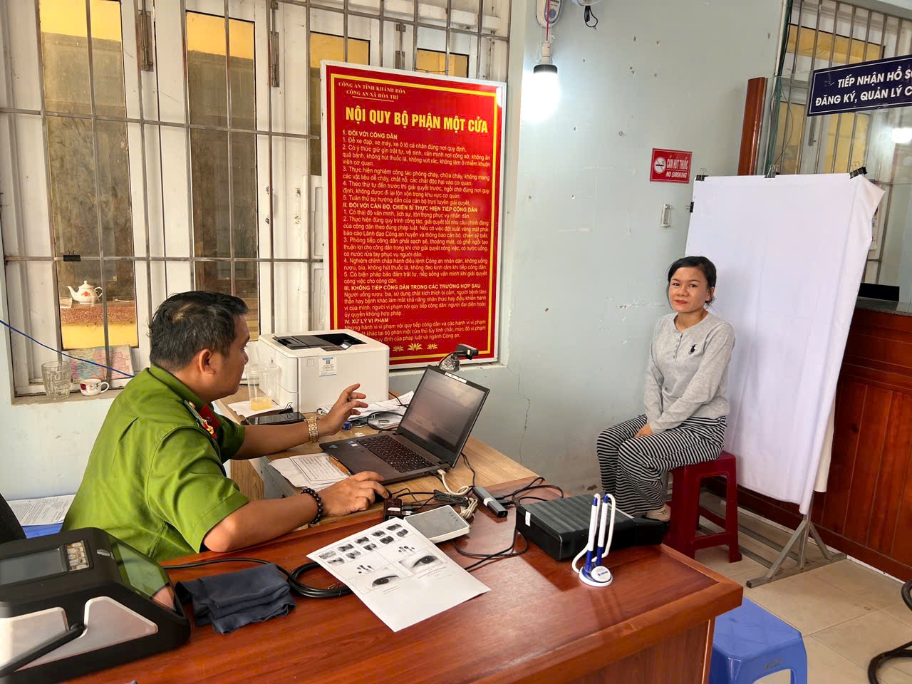 Công an xã Hòa Trí phát huy tinh thần “Vì Nhân dân phục vụ” trong phong trào thi đua “Ba Nhất”