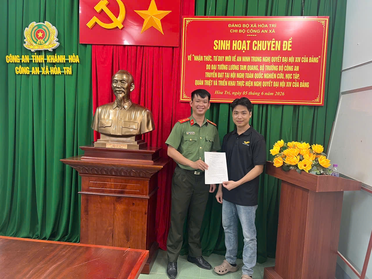 Hòa Trí lan tỏa từ những lá đơn tình nguyện thực hiện nghĩa vụ tham gia Công an nhân dân