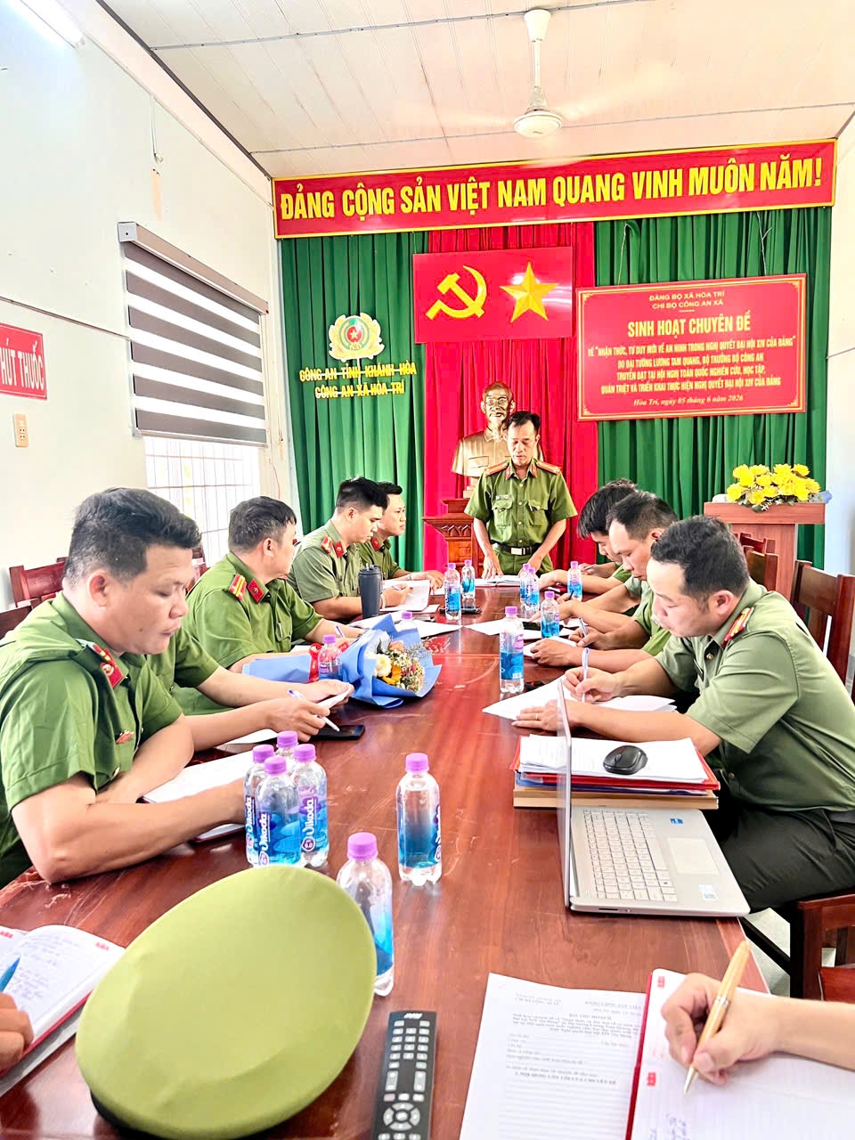 Công an xã Hòa Trí tổ chức sinh hoạt chuyên đề 
