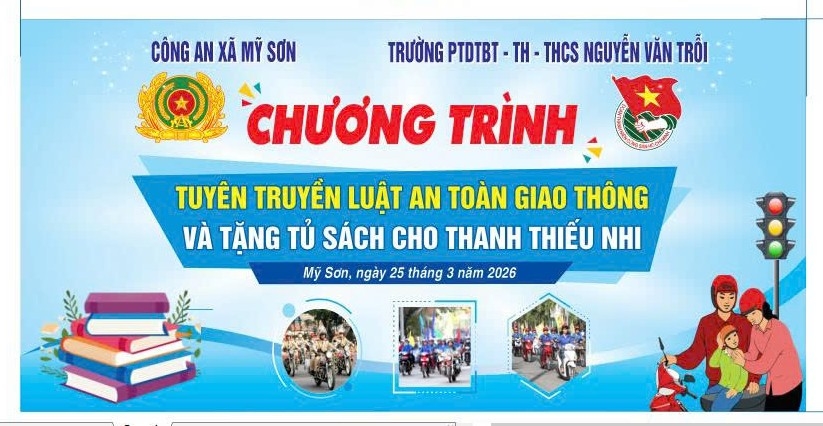 Hoạt động Tháng văn hóa đọc tại Công an xã Mỹ Sơn