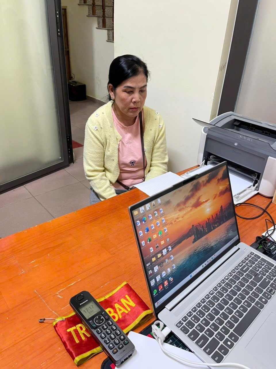 Công an xã Mỹ Sơn phối hợp bắt bị can trốn truy tìm