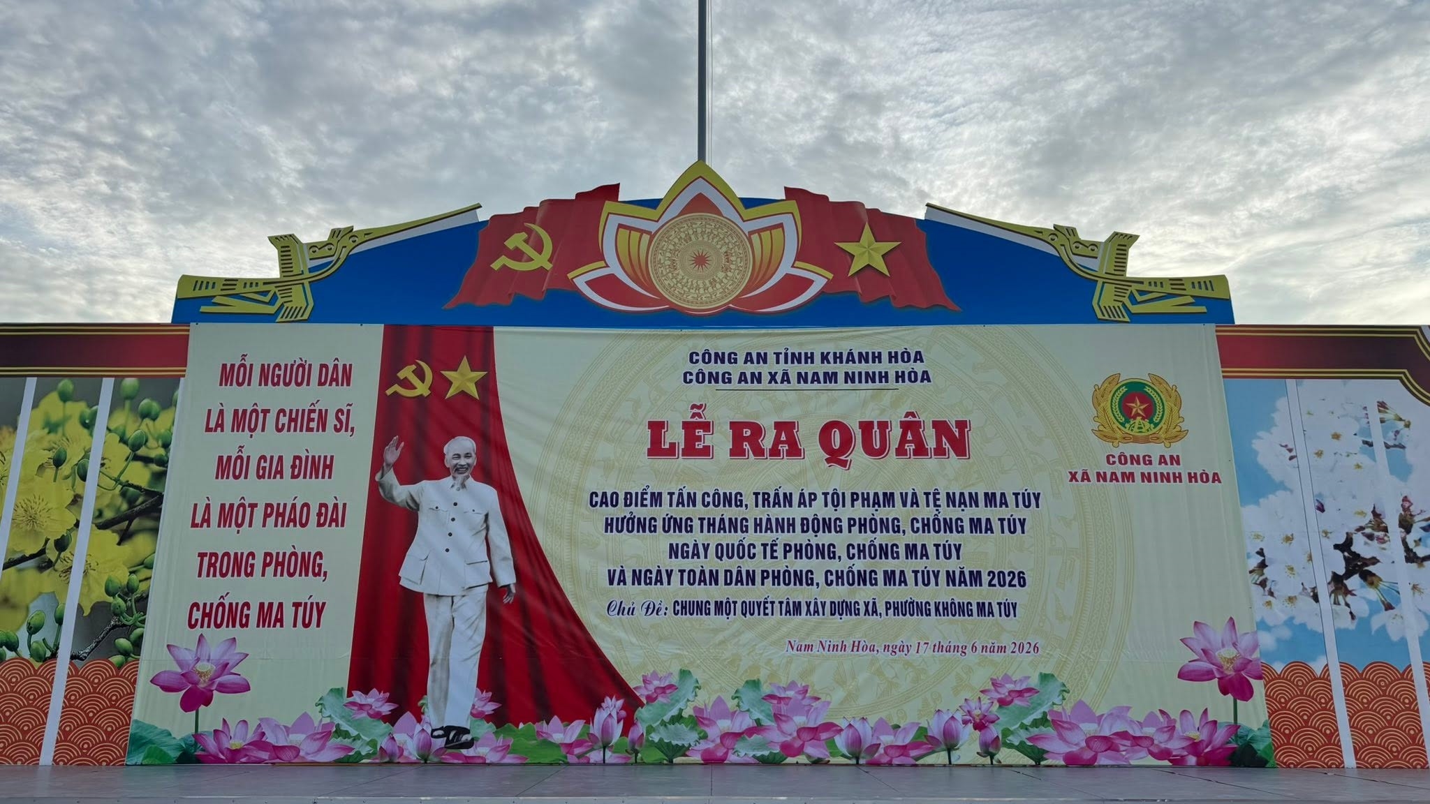 Công an xã Nam Ninh Hòa ra quân cao điểm phòng, chống ma túy năm 2026