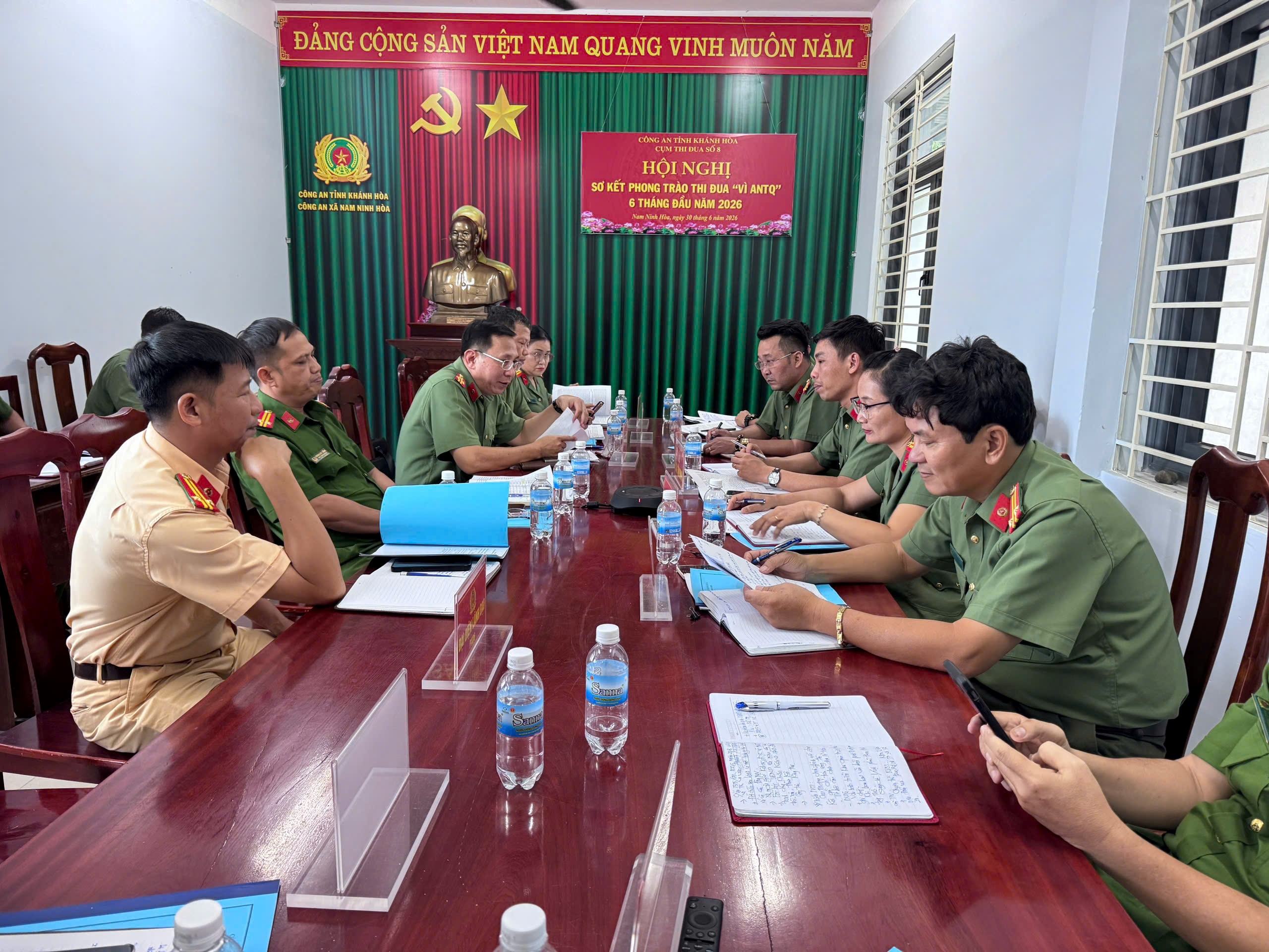 Cụm thi đua số 8 tổ chức hội nghị sơ kết phong trào thi đua “Vì an ninh Tổ quốc” 6 tháng đầu năm 2026