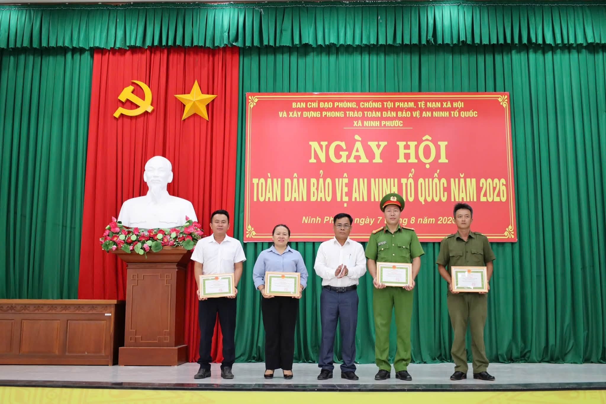 Công an xã Ninh Phước tham mưu tổ chức Ngày hội toàn dân bảo vệ an ninh Tổ quốc năm 2026