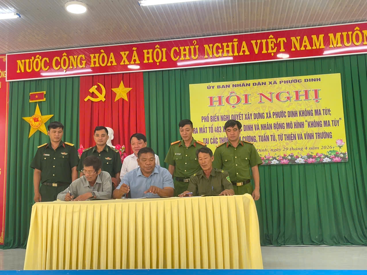 Phước Dinh ra mắt Tổ công tác 483 - Quyết tâm xây dựng xã không ma túy
