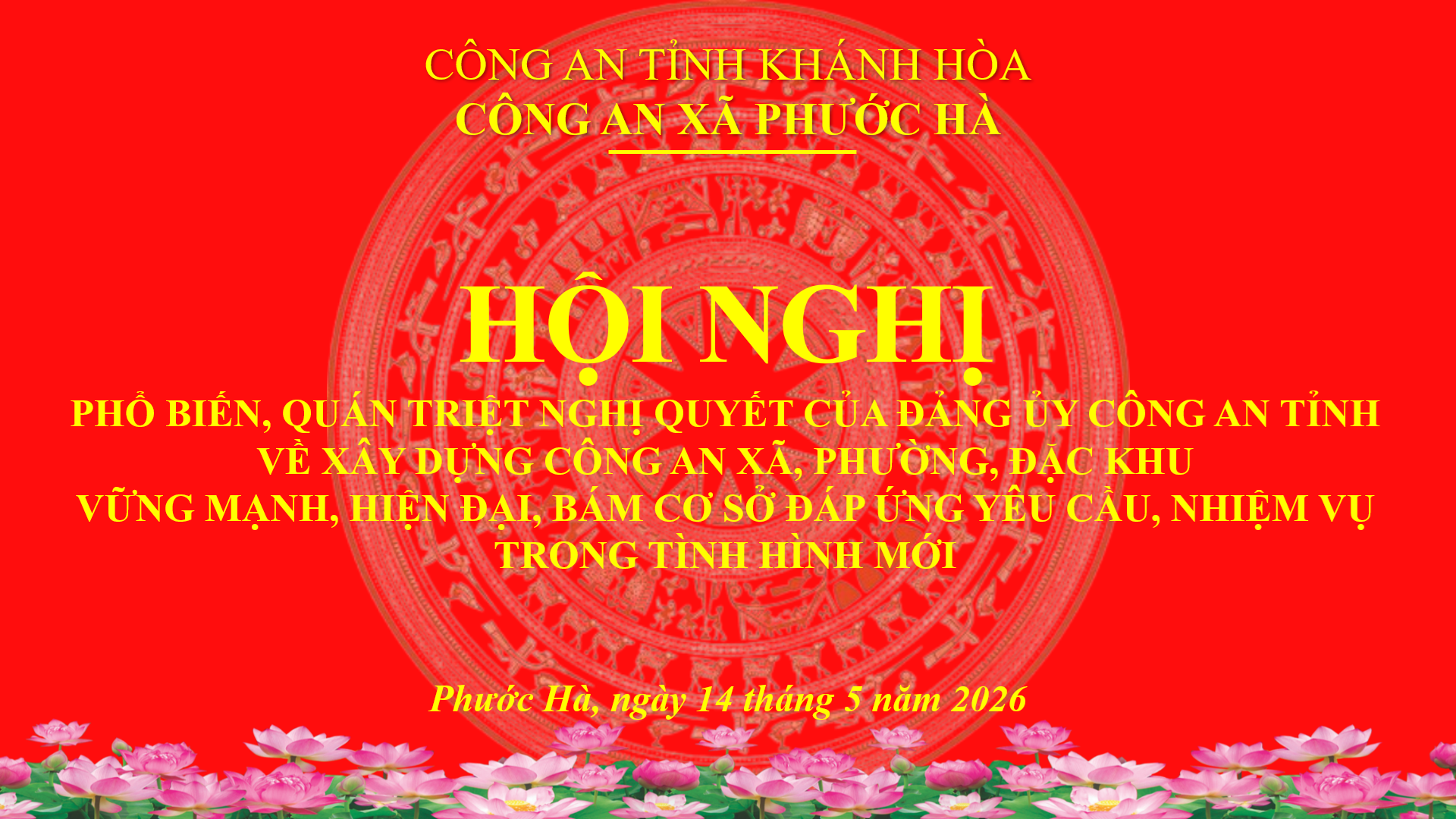 Công an xã Phước Hà -  phổ biến, quán triệt Nghị quyết của Đảng ủy Công an tỉnh về xây dựng Công an xã