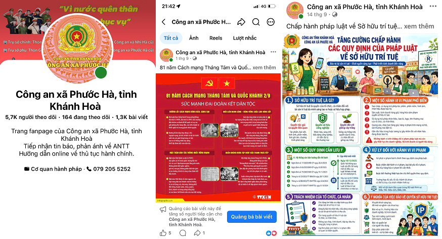 Công an xã Phước Hà tăng cường ứng dụng công nghệ số trong tuyên truyền, phổ biến pháp luật