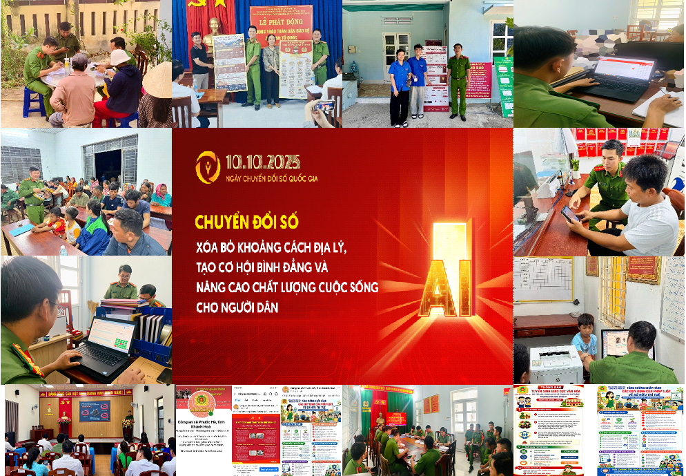 Công an xã Phước Hà đẩy mạnh các hoạt động hưởng ứng Ngày chuyển đổi số quốc gia năm 2026